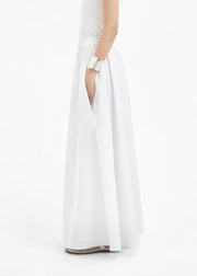 Parachute Skirt in Cotton Sateen - White - CO Collections
